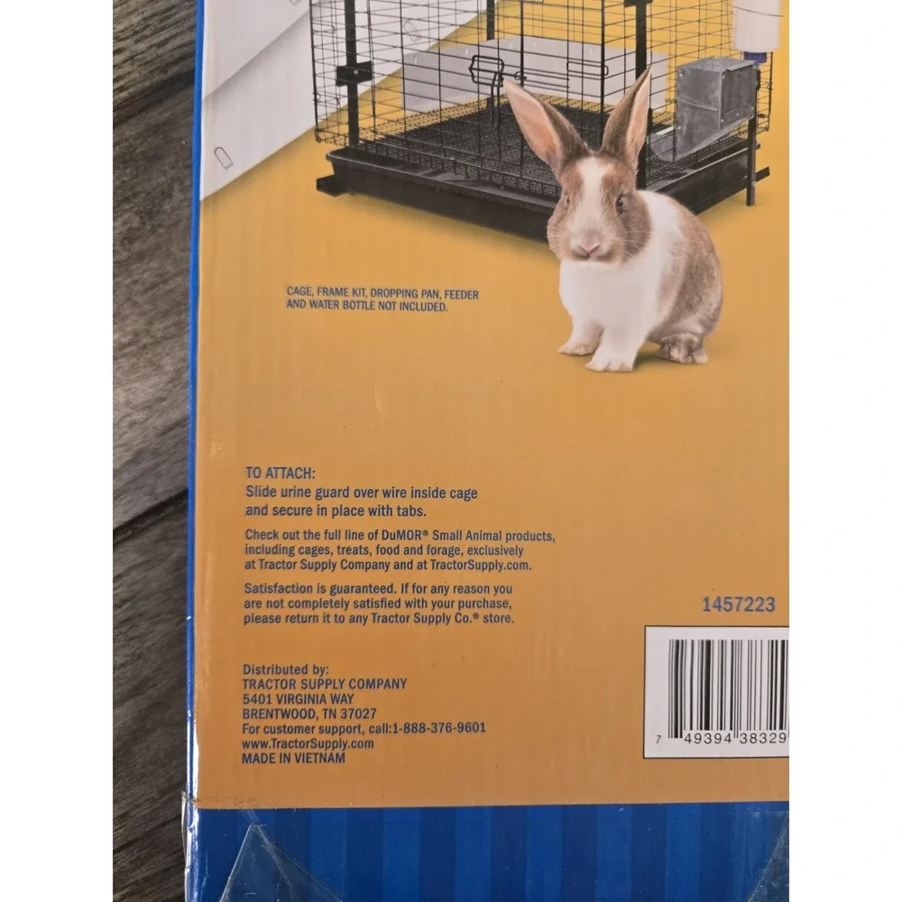 New Open Box DuMor Small Pet Animal Cage Urine Guards WHITE METAL 15